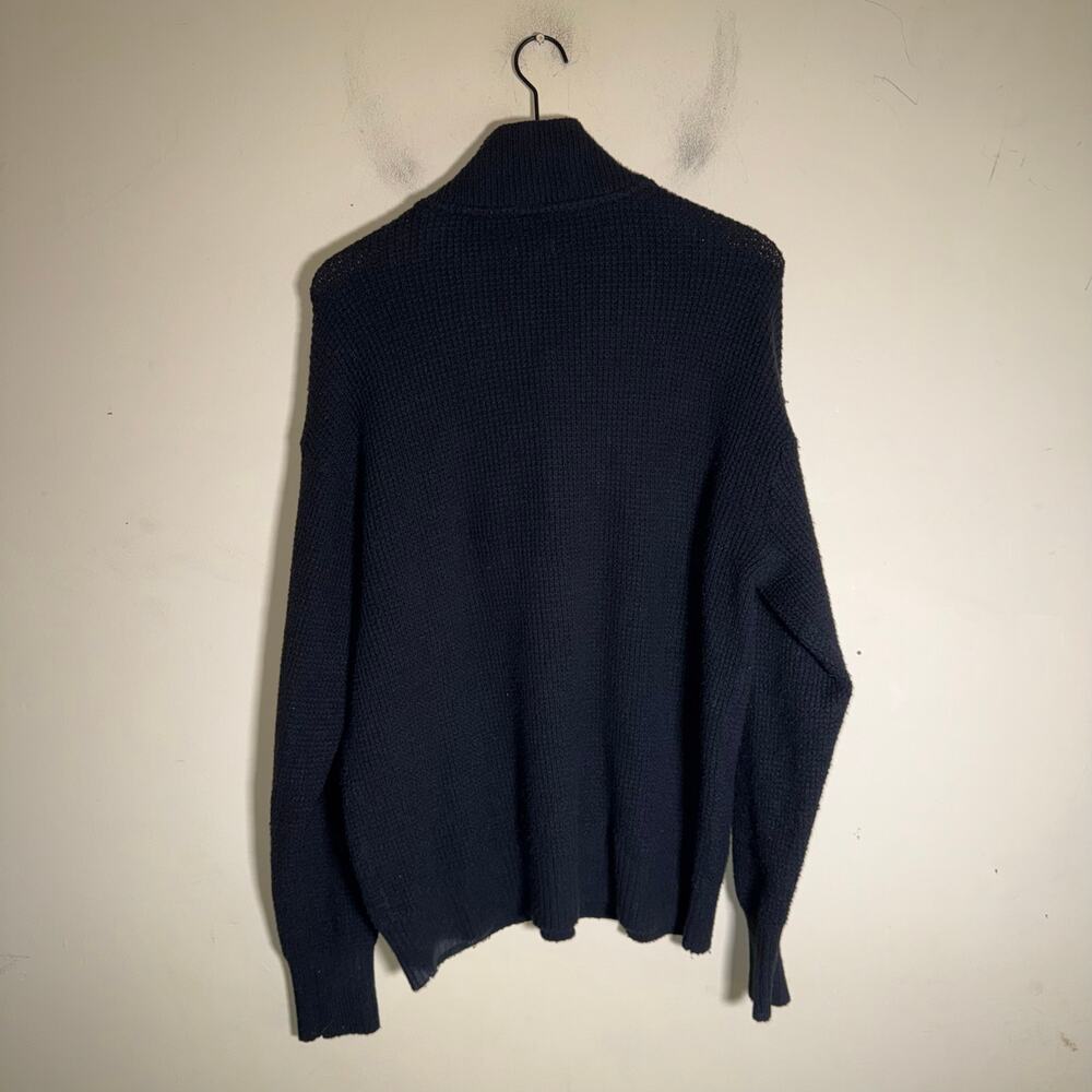 AERIE CozyUp Waffle knit button up oversized slouchy pullover sweater M - Picture 4 of 5